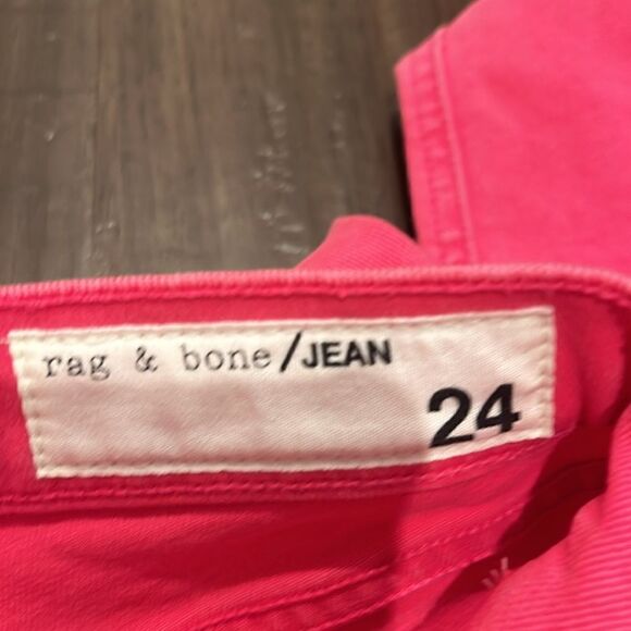 Rag & bone high rise bull pink skinny ankle jeans pants, Size 24 - Picture 9 of 12